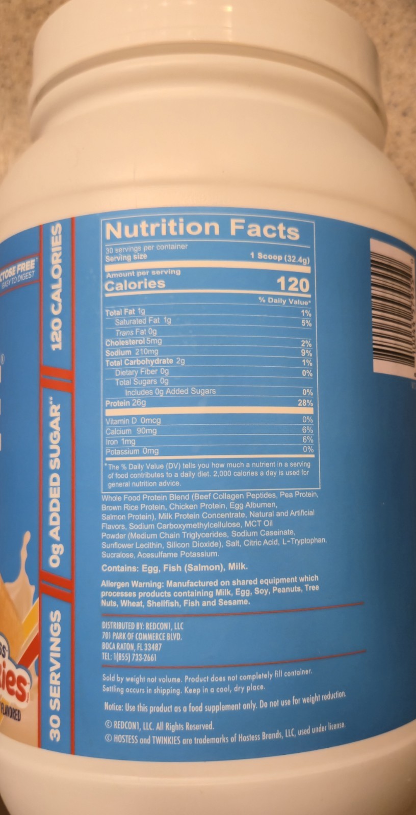 Redcon1 MRE LITE 3 lb (30 Servings) Meal Replace Hostess Twinkies Colab Flavor