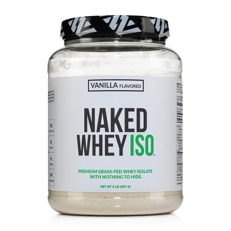 Naked Vanilla Whey Isolate, Grass-Fed Protein, 24 Servings