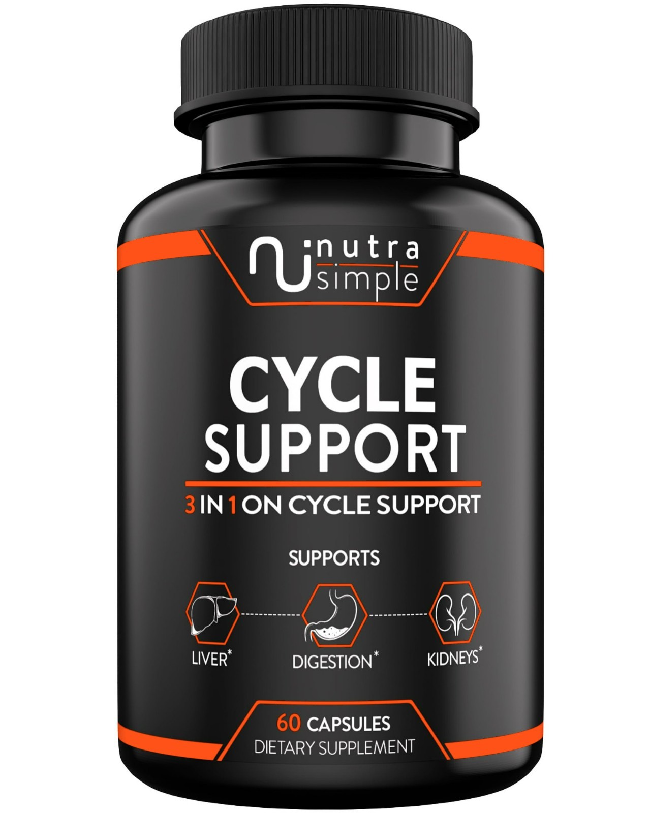 Cycle Support, Kidney, Liver & Organ, Digestion Supplement, Milk Thistle 60 Caps