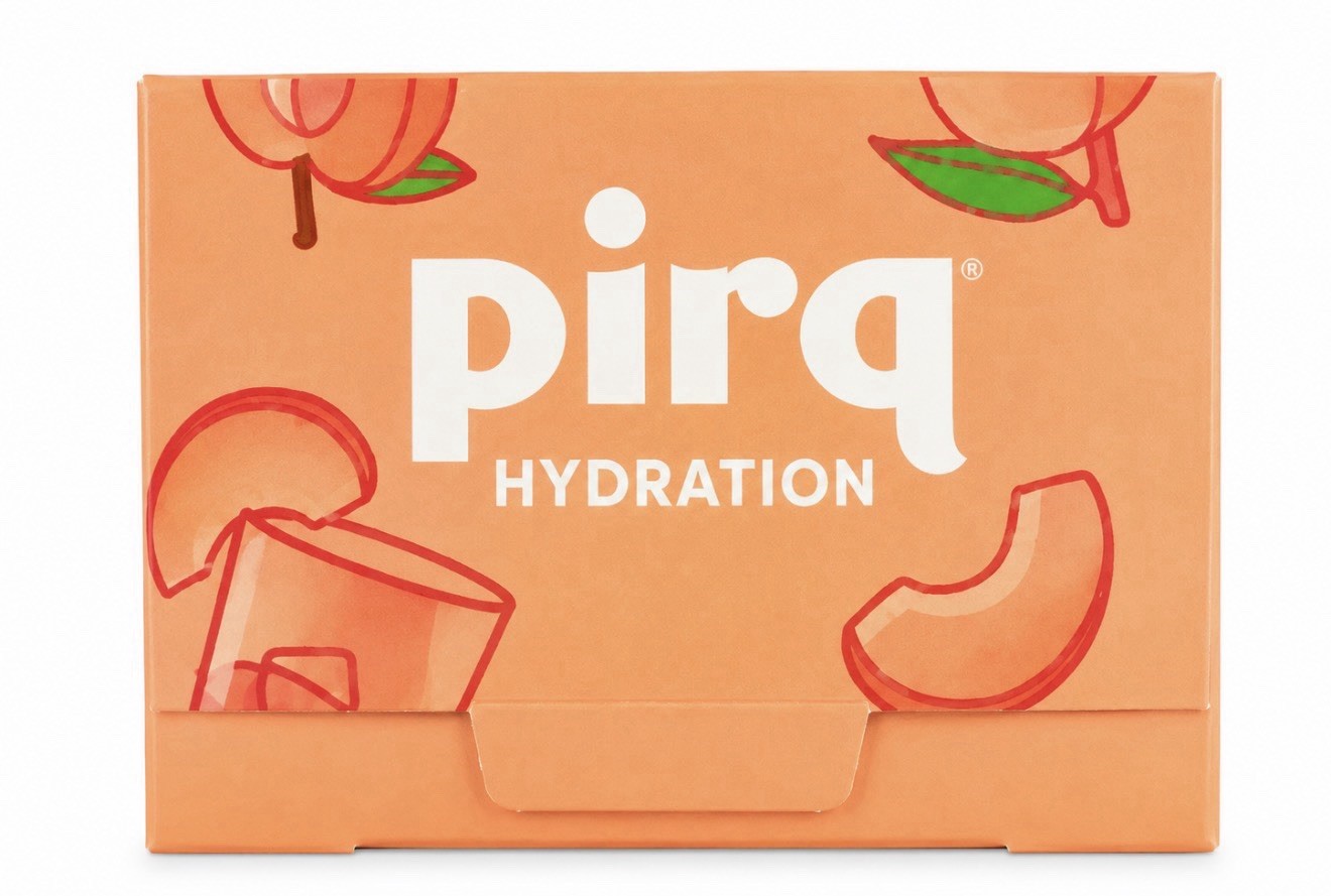 Pirq Hydration Electrolyte Powder + Curcumin, Peach Tea, 10ct 2.1oz 08/2027