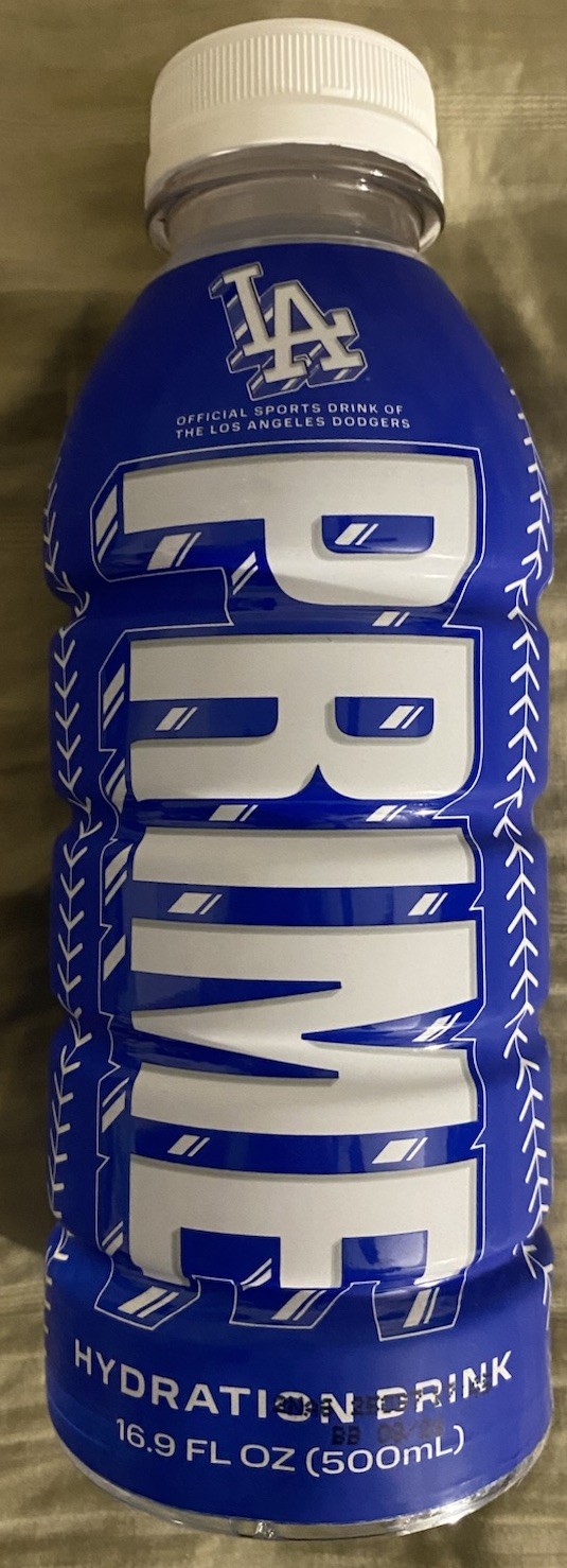 NEW Prime Hydration Drink LA DODGERS 2025 New Version 16.9 Blue Chill Flavor