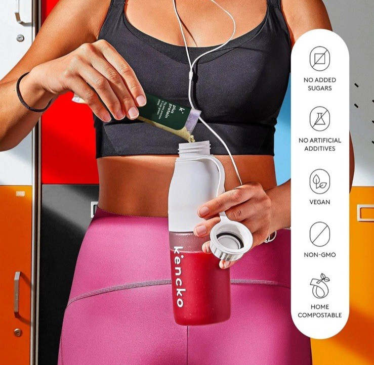 kencko ADD-ON Plus Protein Powder Smoothie Booster 12 Single Protein Packets
