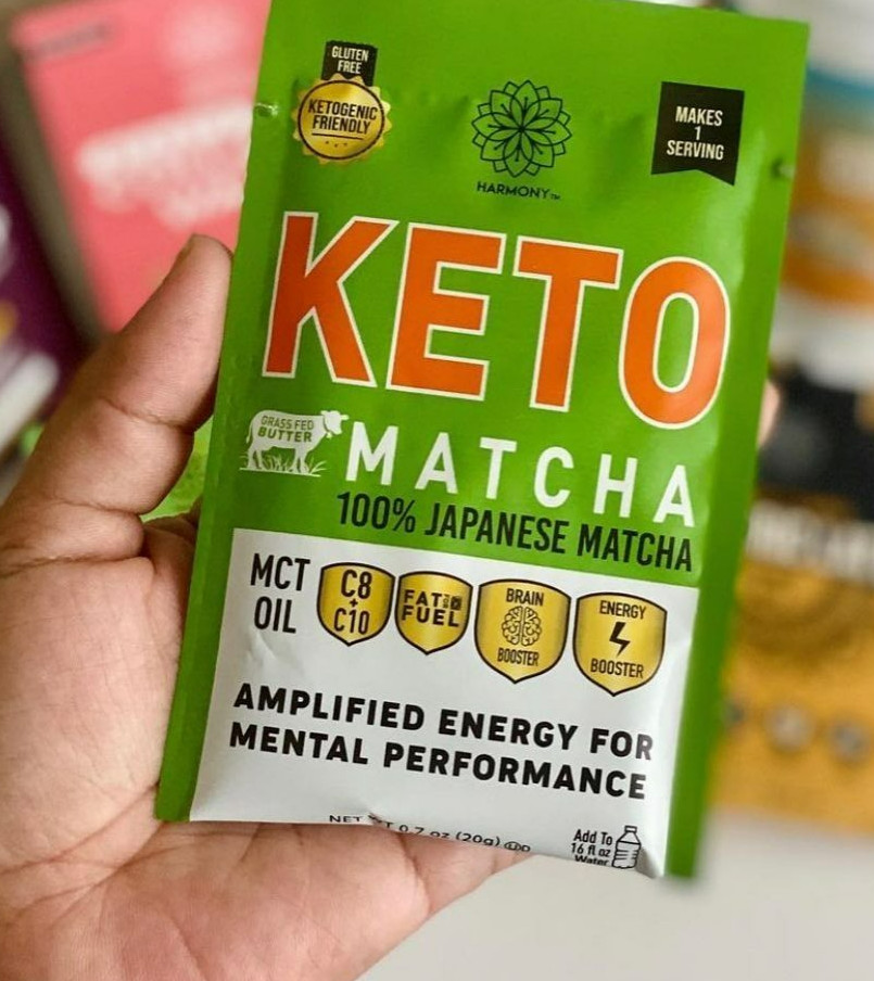 Harmony™Keto Matcha Single Serve To Go Packets 0.7Oz Gluten Free MCT Oil(3 Pack)