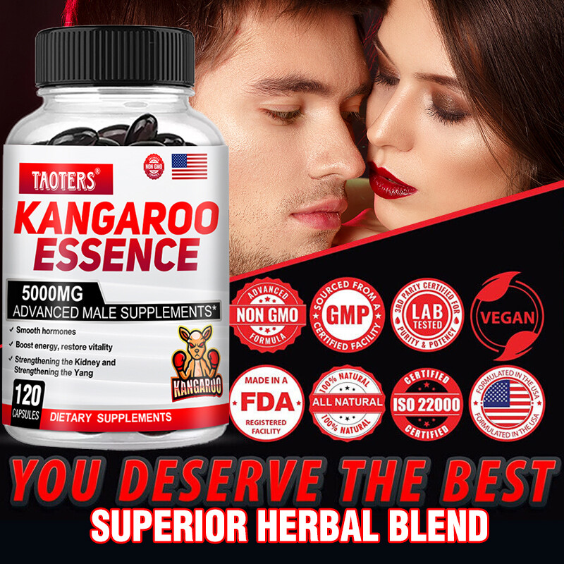 New Zealand Kangaroo Essence w/ Maca 120 Capsules Support Men’s Health – NEW