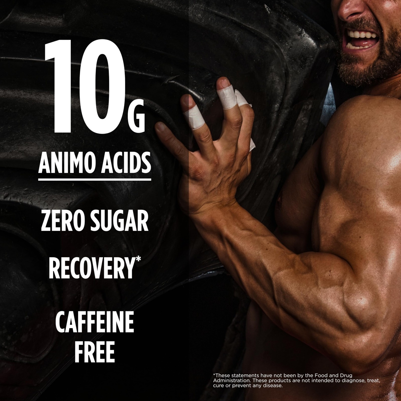 Amino Acid Recovery Powder, BCAAs for Endurance, Keto Friendly, Zero Sugar, 70 S