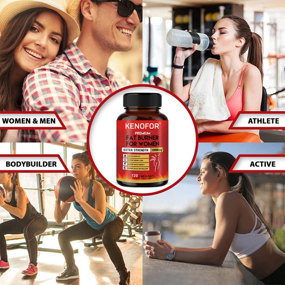Fat Burner for Women 12,000mg, Appetite Control, Weight Loss, 120 Capsules