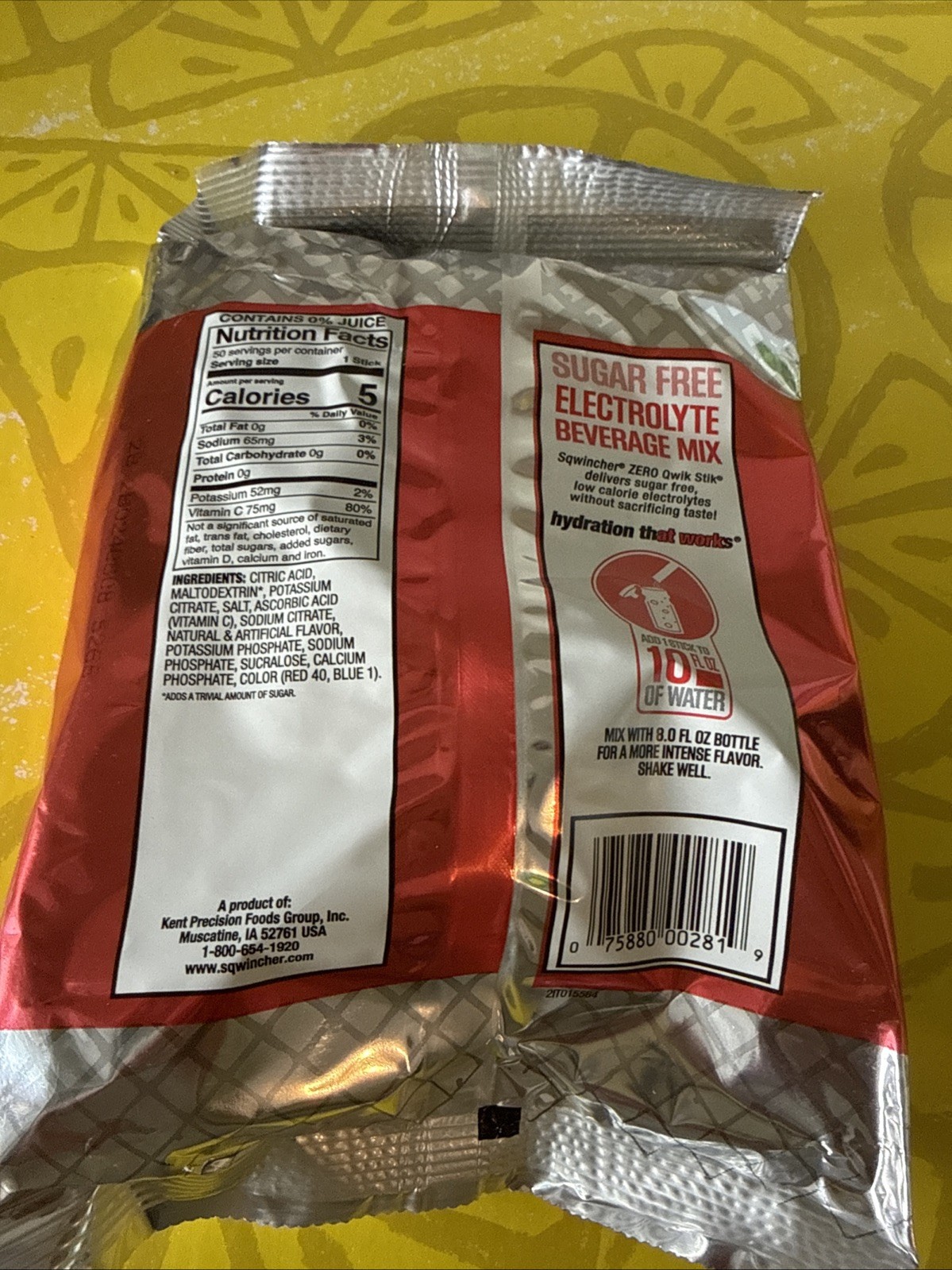 Sqwincher Zero Qwik Stik, Fruit Punch, Sugar Free, Low Calorie, Low Sodium…