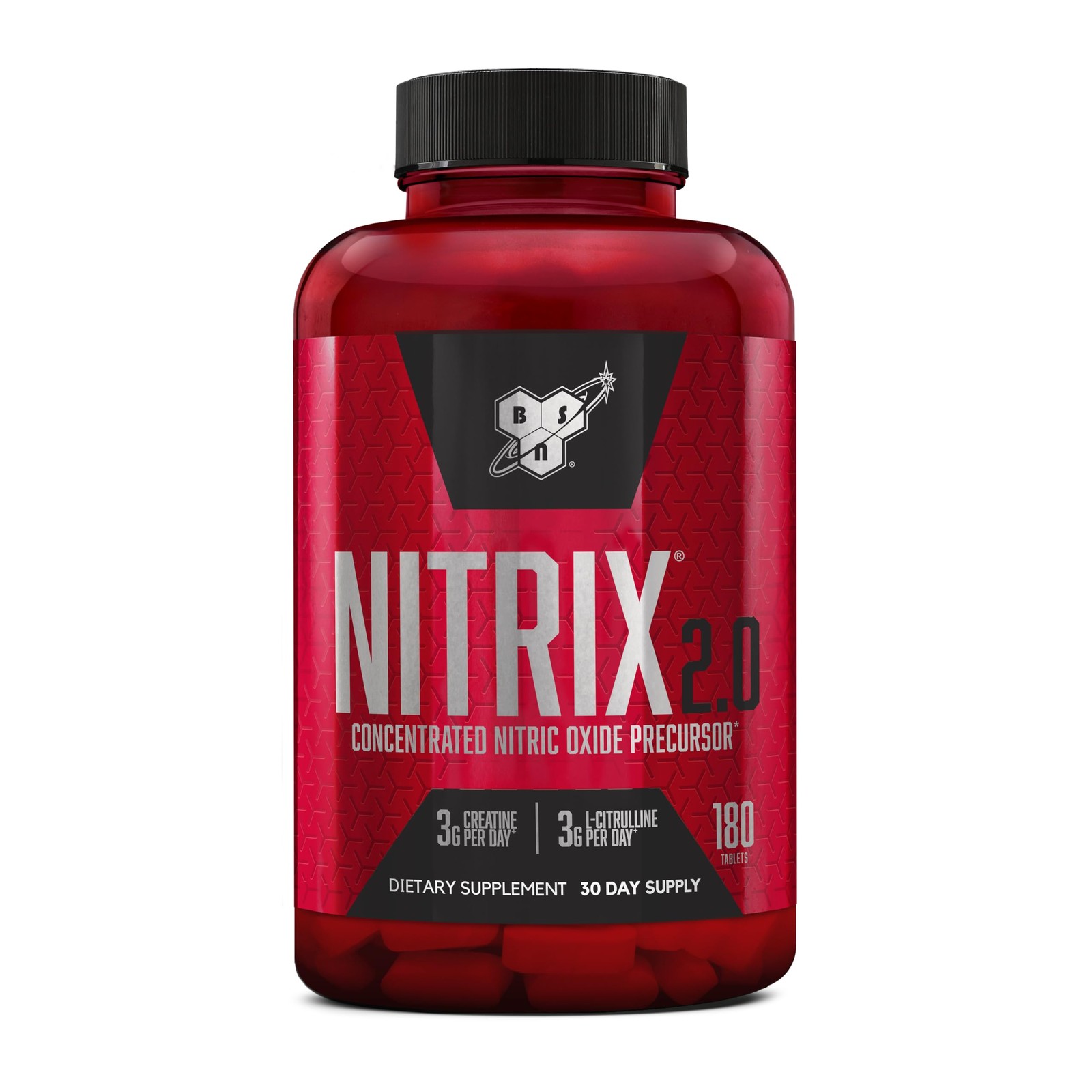 Bsn Nitrix 2.0 Workout Supplement Nitric Oxide Precursors 3G Creatine 3G L