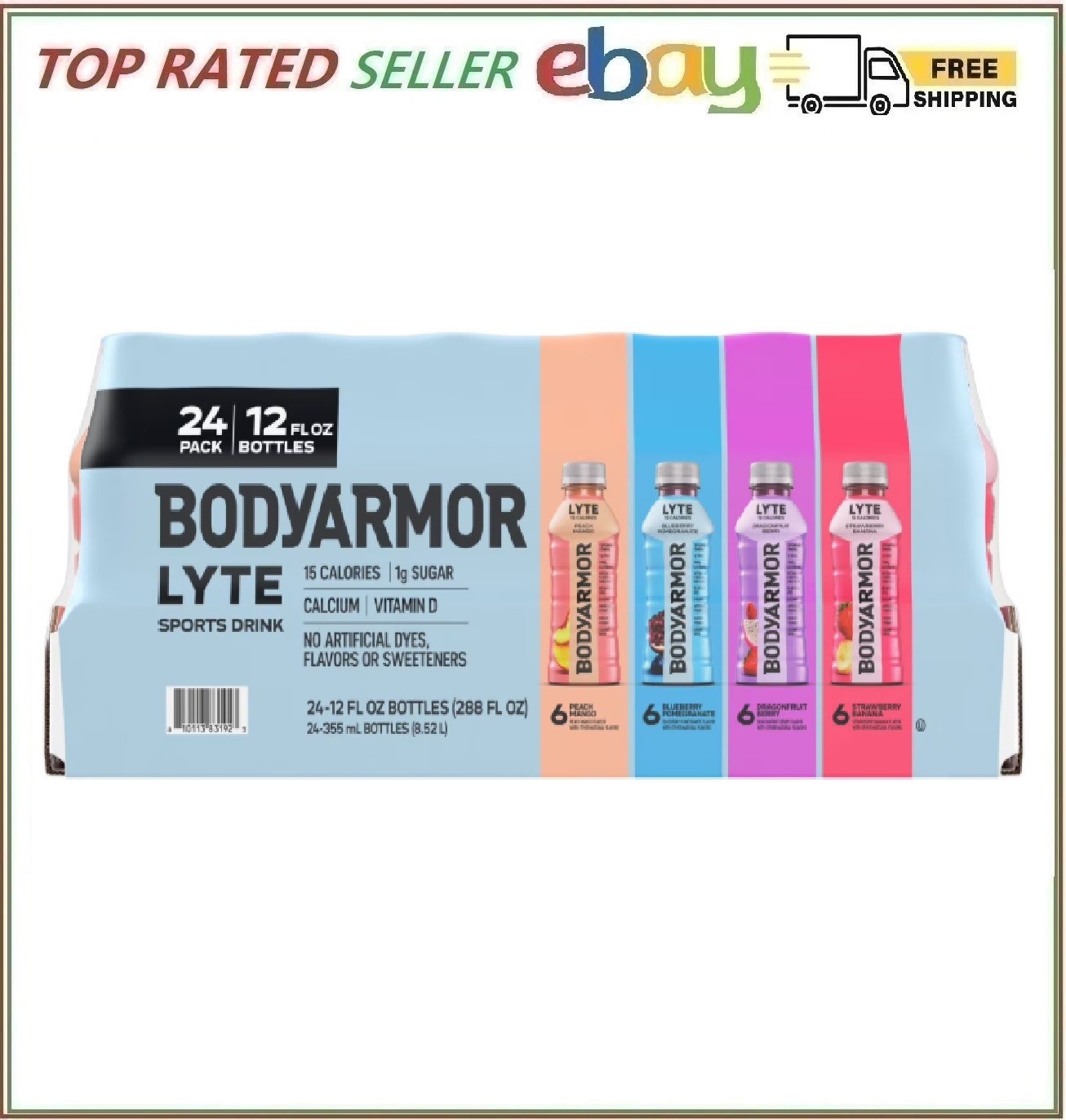 BODYARMOR LYTE Sports Drink Variety Pack Bottles, 12 fl. oz., 24 pk.