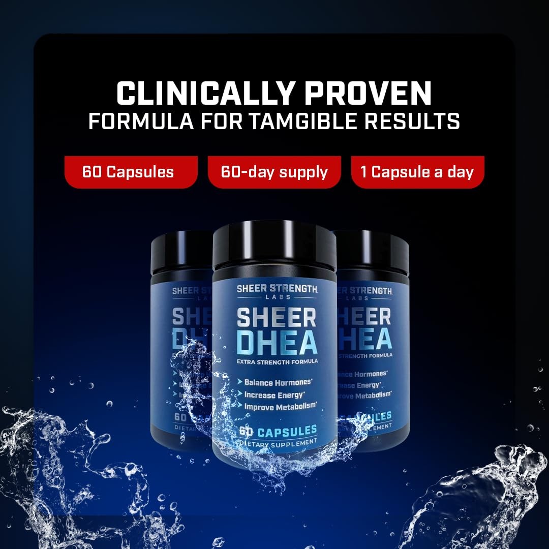 DHEA Supplement for Men 100mg – Pure 60 Count (Pack of 1)