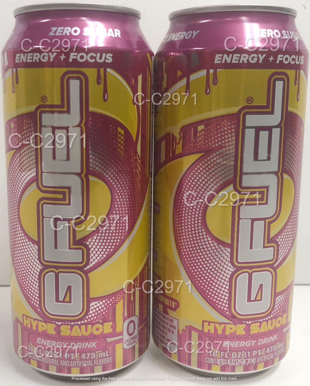 G FUEL HYPE Sauce Energy Drink Two 16 FL OZ Cans Zero Sugar – BRAND NEW UNOPENED