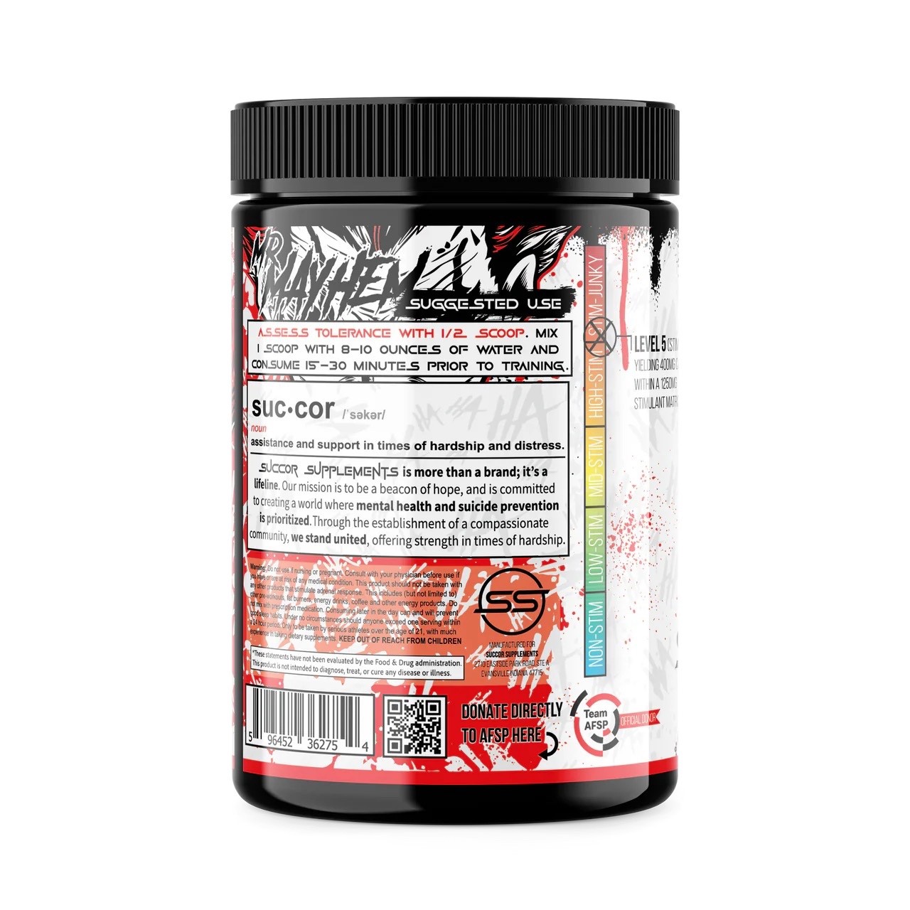 Mr. Mayhem by Succor Supps High Stim Euphoric Pre-Workout