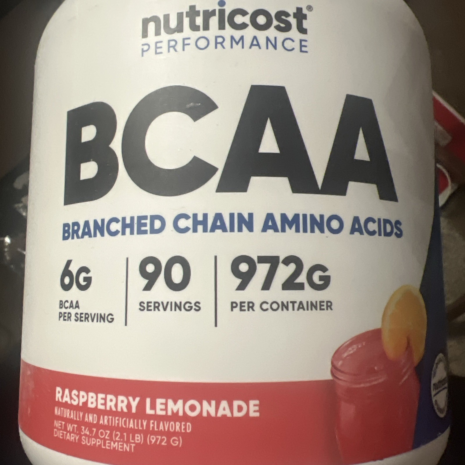 Nutricost BCAA 2:1:1 Powder (Raspberry Lemonade) 90 Servings