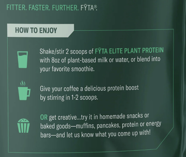 FYTA Vegan Protein Powder Chocolate Plant Based Protein Powder with Better T…