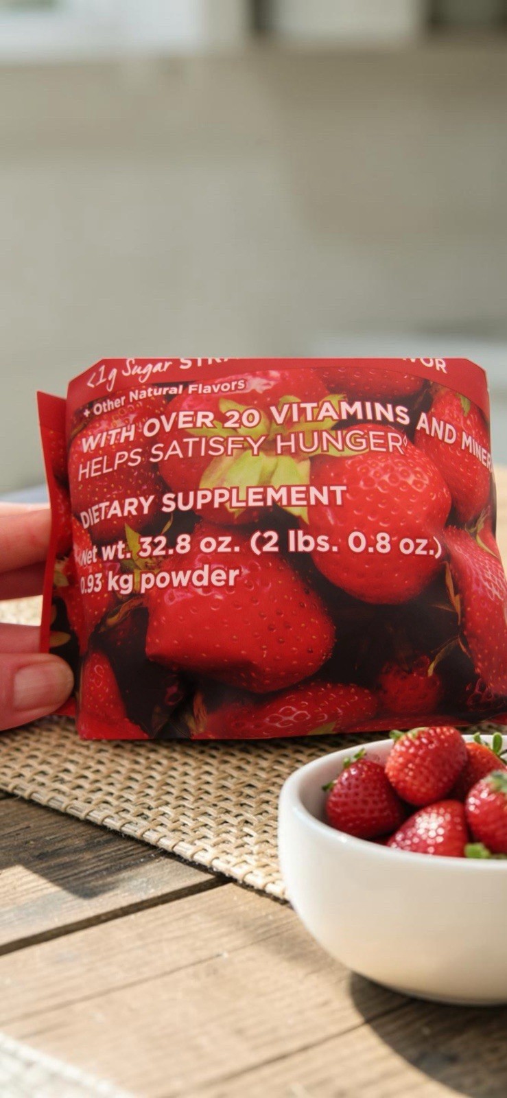 Arbonne FeelFit Vegan Pea Protein Powder Strawberry 32.8 oz Gluten-Free
