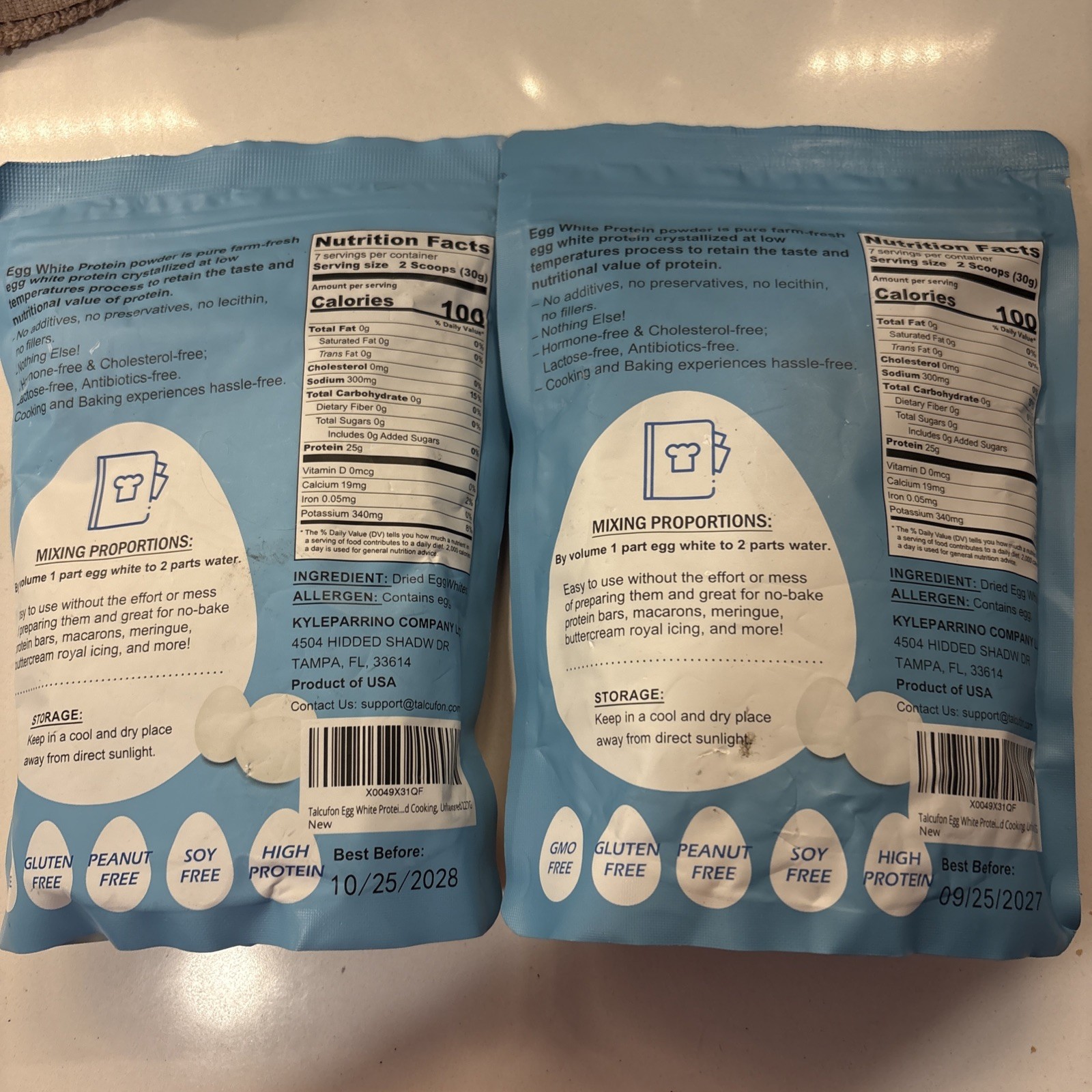 Talcufon Egg White Protein Powder 8Oz Pasteurized No Additives, High Protein