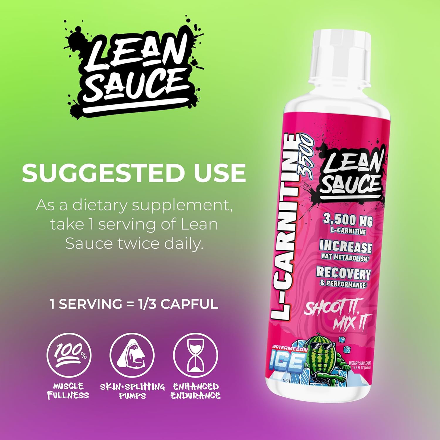 Lean Sauce L-Carnitine Liquid 3500Mg – Watermelon Ice