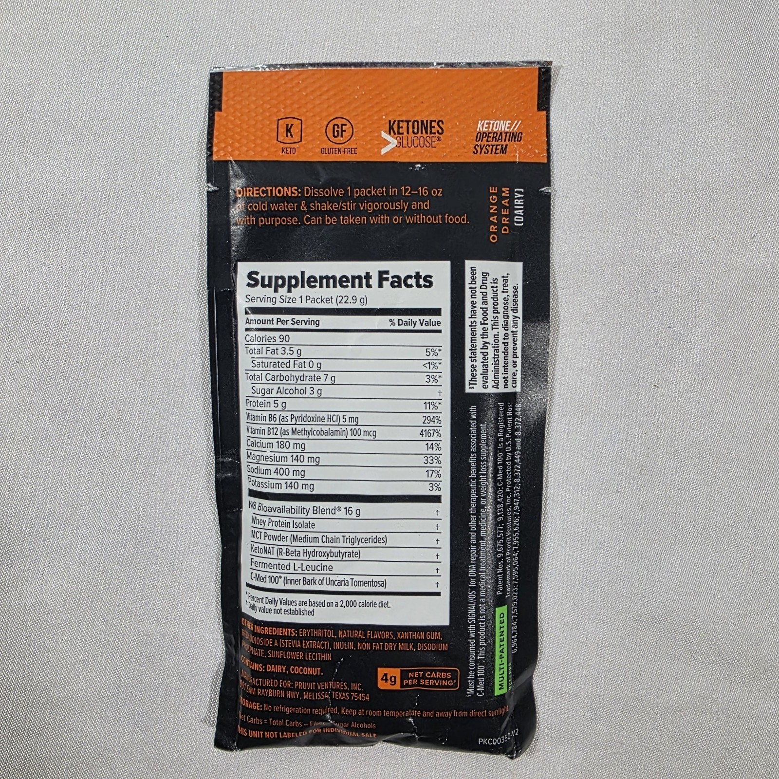 🔥 Pruvit Keto OS PRO Ketones BLACK LABEL Orange Dream⚡️