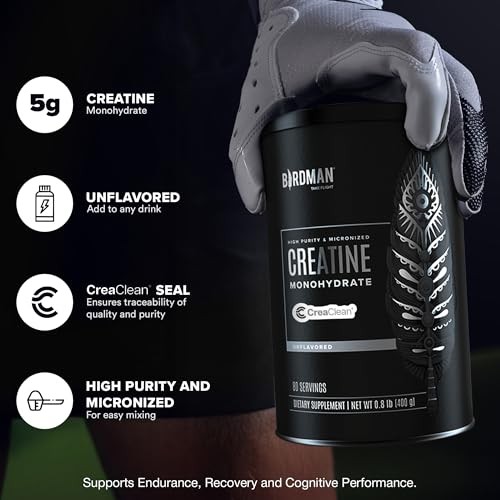 Creatine Monohydrate Powder 5g 80 Servings Muscle Recovery Vegan