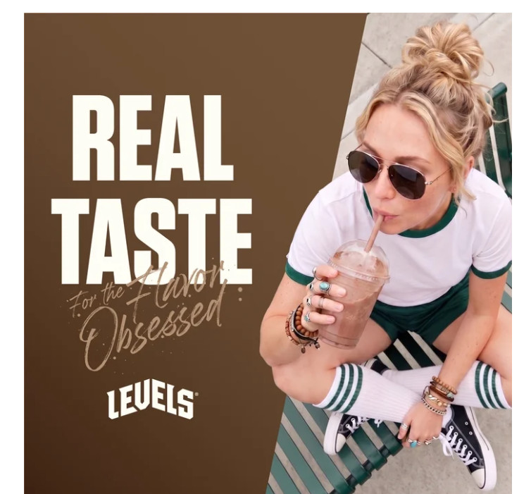 Levels Grass Fed Whey Protein Double Chocolate 1.48lb 24g Protein