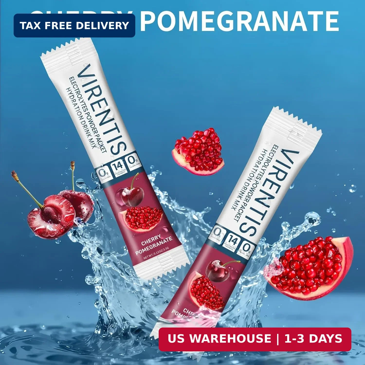 16 Sticks Electrolytes Powder Packets Sugar Free Hydration Packets Liquid Daily
