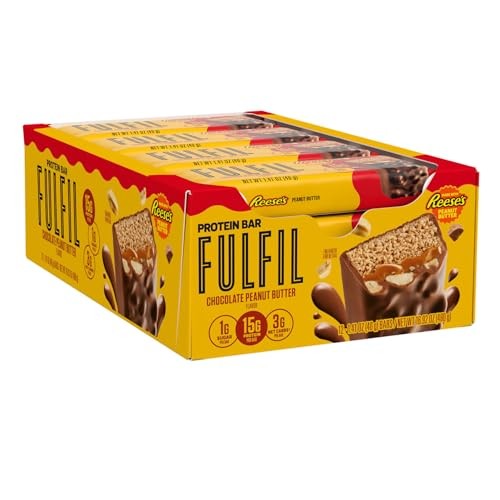 Fulfil Chocolate Peanut Butter Flavored Protein Bar Made Reeses Peanut Butter