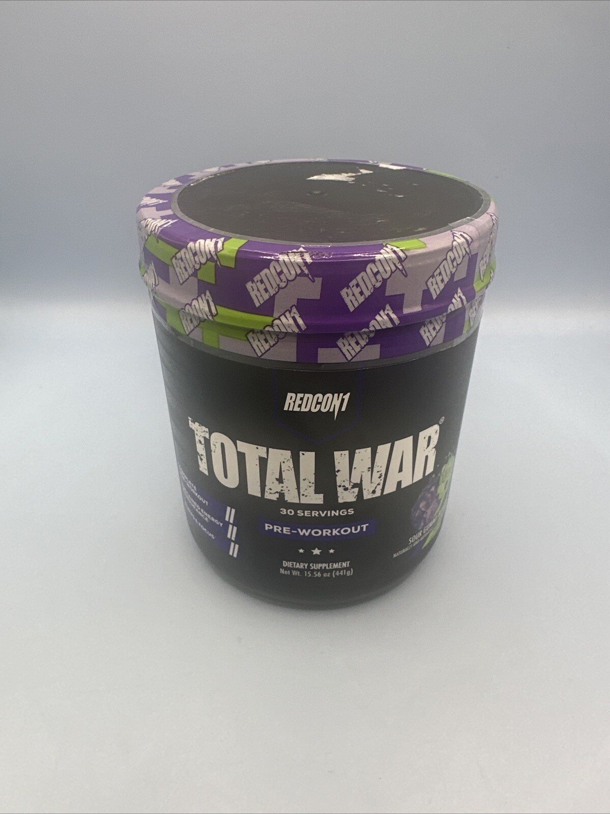 REDCON1 TOTAL WAR PREWORKOUT – SOUR GUMMY BEAR – 30 SERVINGS – 15.56OZ