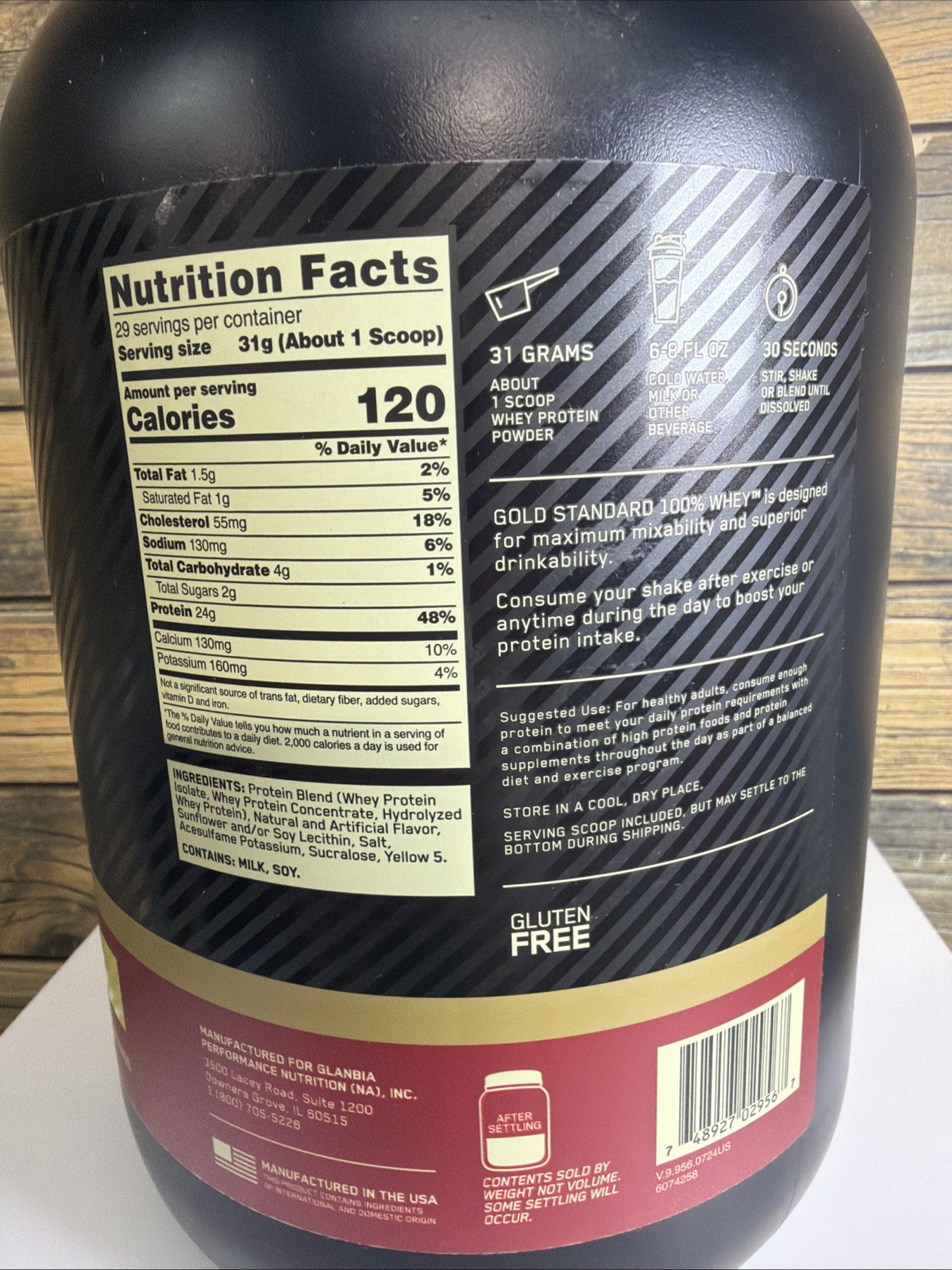 Optimum Nutrition Gold Standard 100% Whey Protein Powder, Banana Cream, 2 Pound