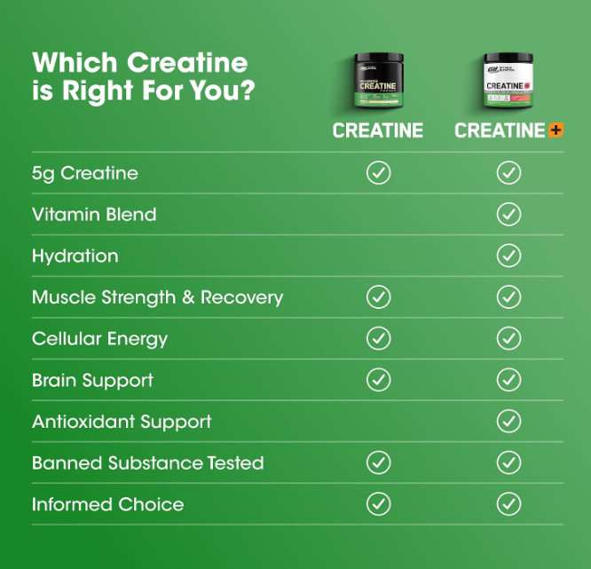 Optimum Nutrition Creatine Monohydrate Plus Powder, Strawberry Peach Flavored