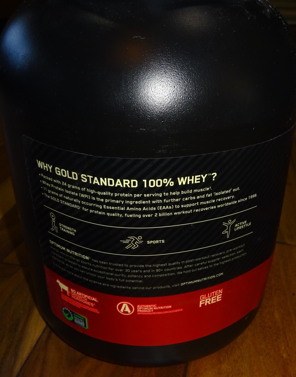 Optimum Nutrition, Gold Standard 100% Whey Protein Powder, Vanilla Ice Cream 5lb