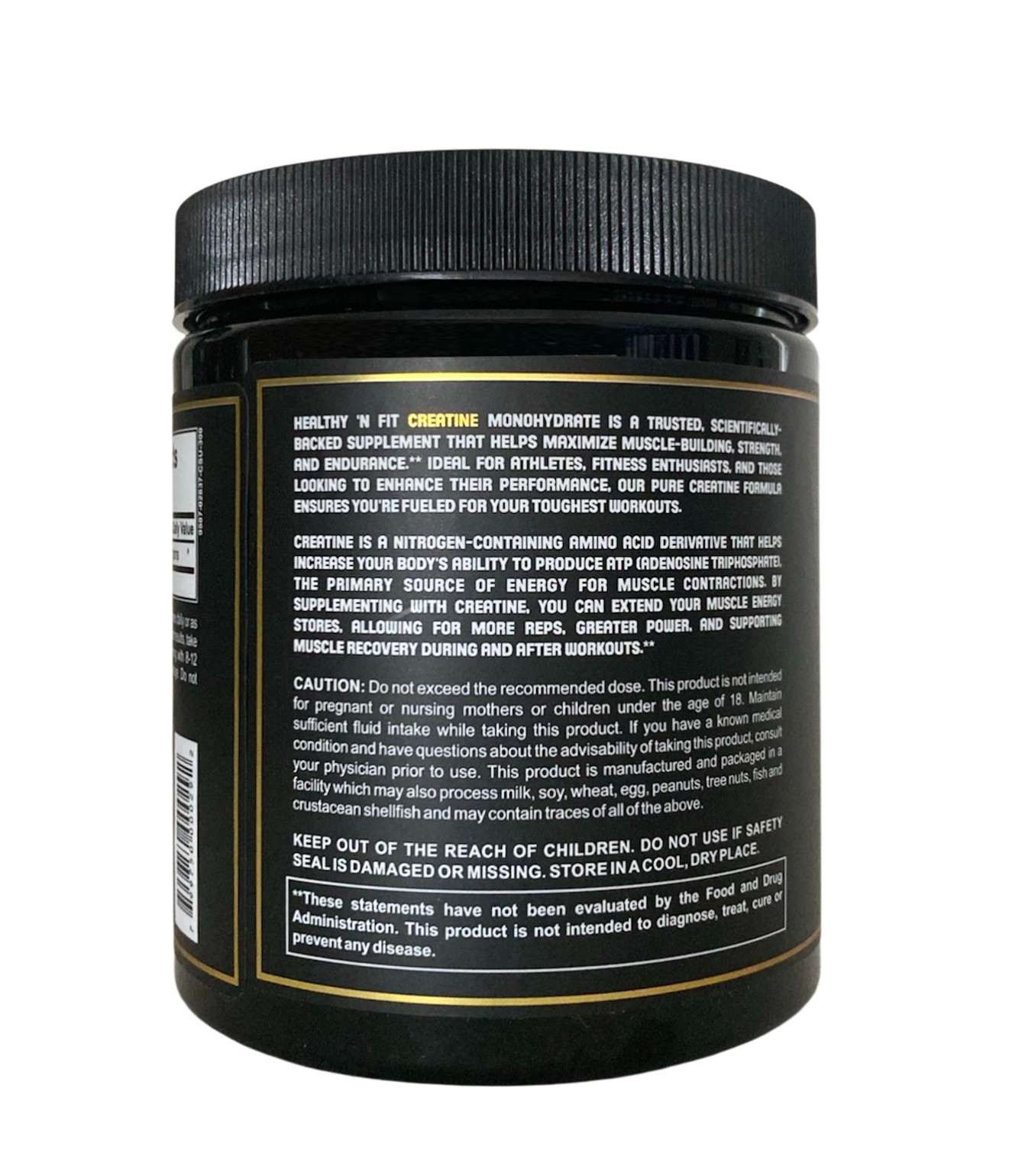 Healthy N Fit Creatine 300g- 100% Pure Creatine Monohydrate, NO Fillers GMP cert