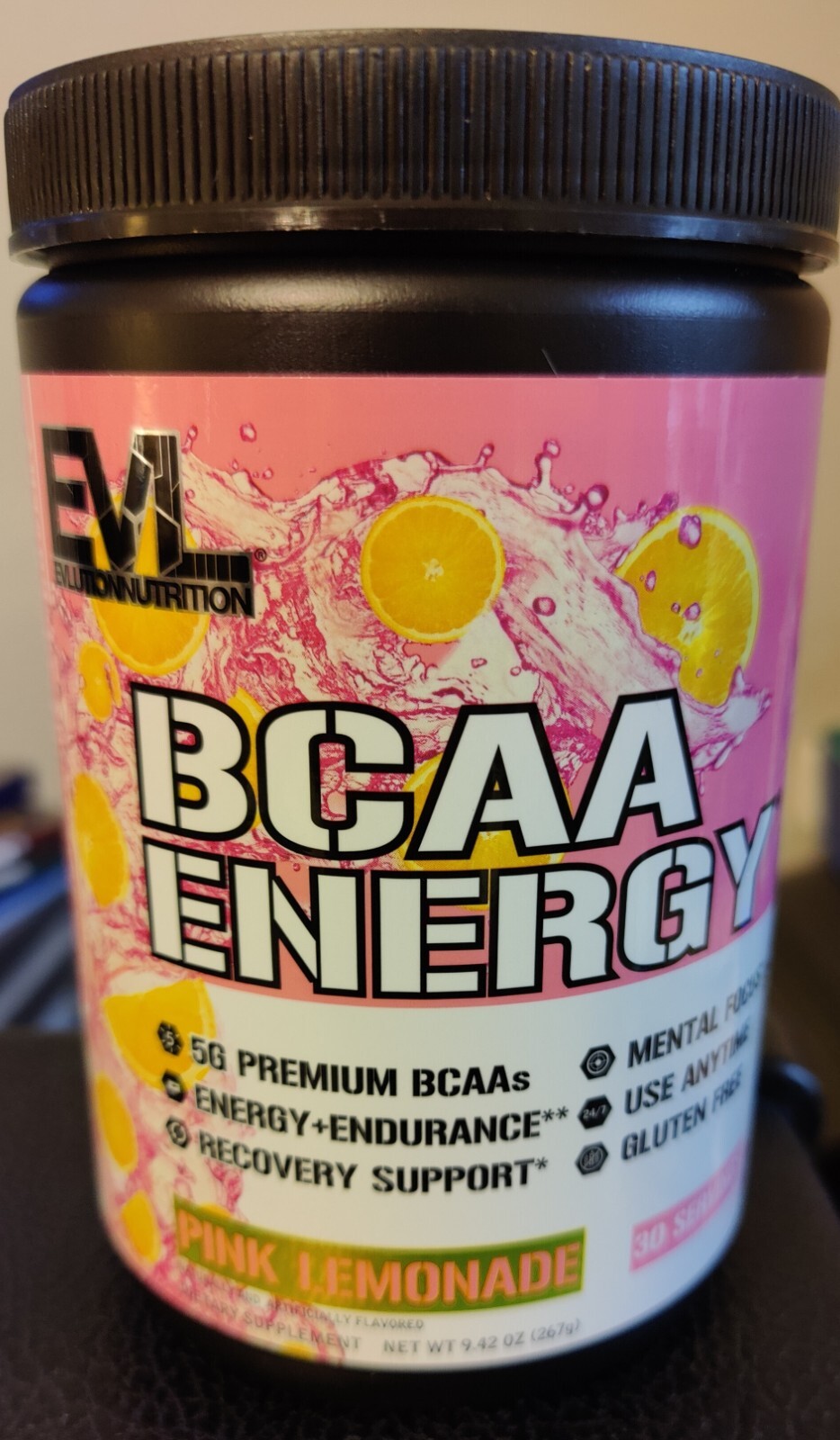 EVL Evlution Nutrition – BCAA Energy Pre Workout Powder for Muscle.Pink Lemonade