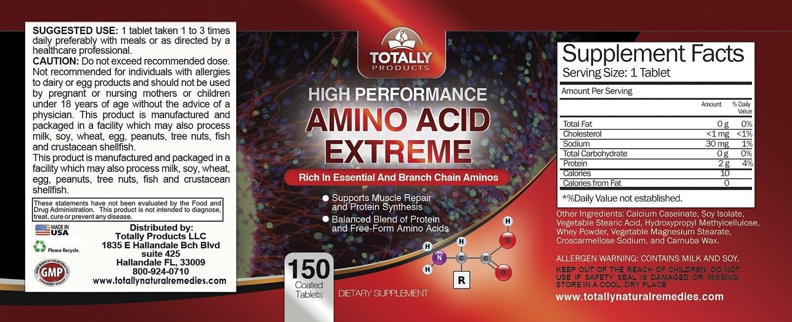 Amino Acids BCAA Muscle Support Supplement Garcinia Cambogia Weight Management