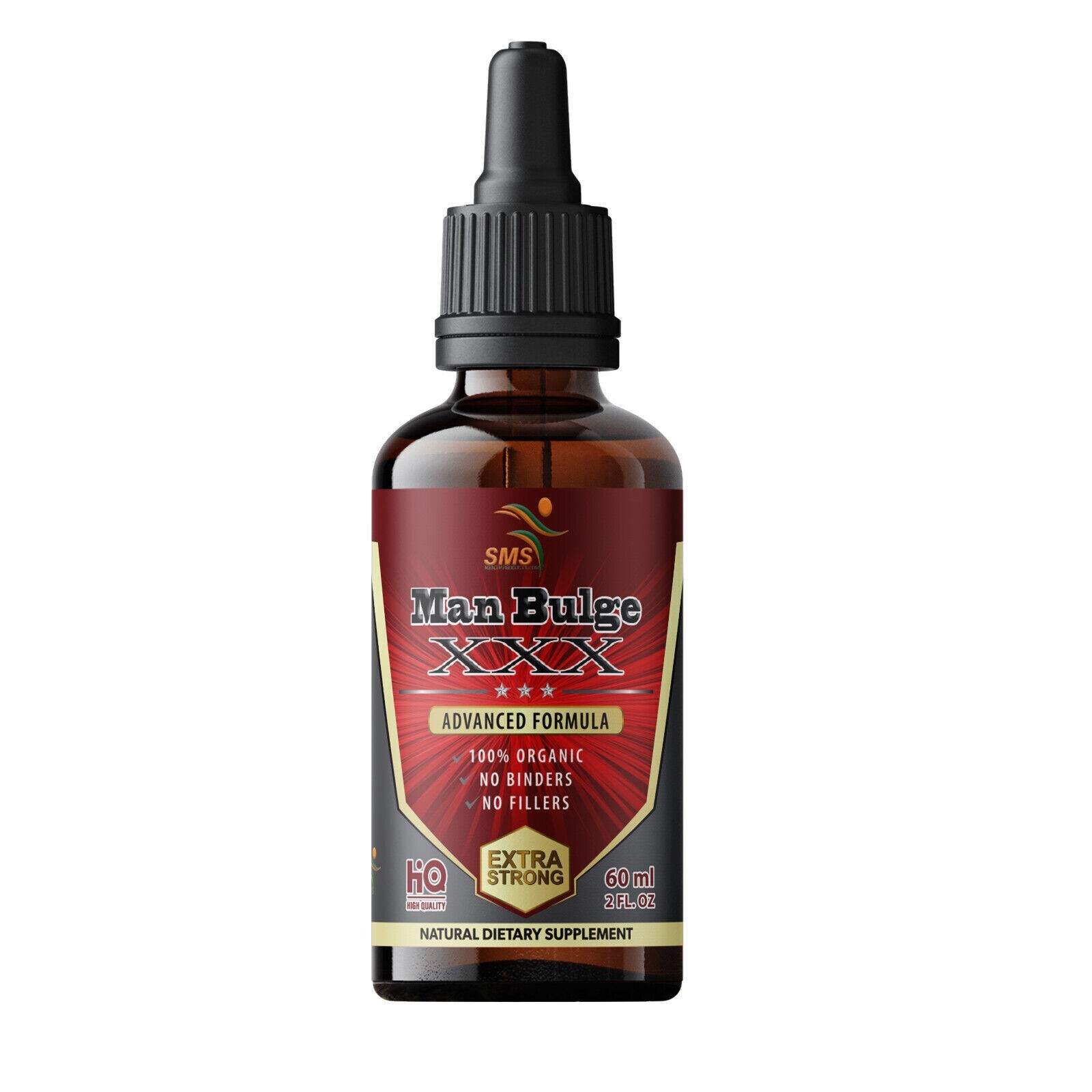 Man Bulge Mens Natural Tincture Herbal Drops 3 Pack 6 Fl Oz