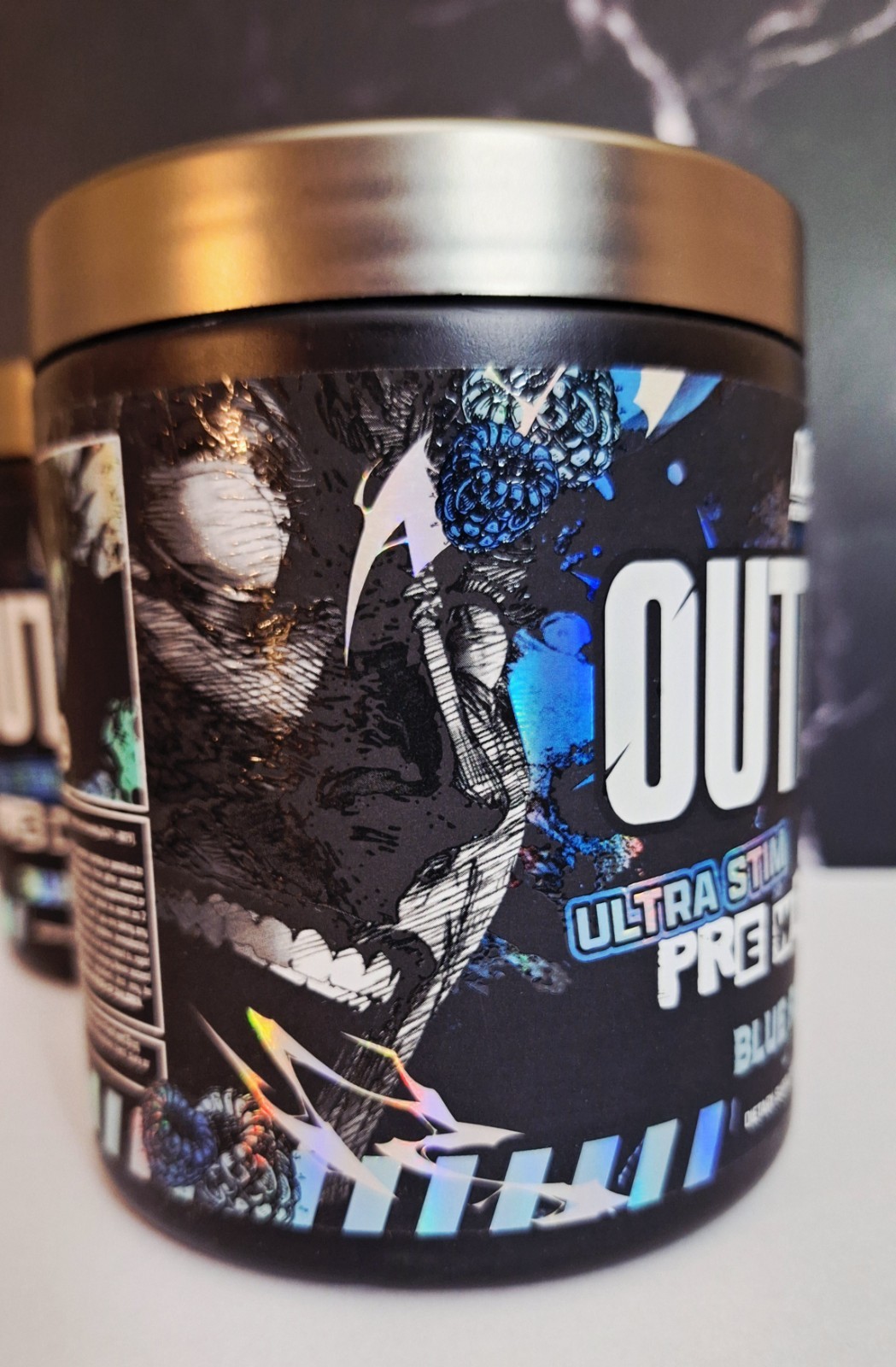 Nutrex Outrage Pre-Workout, Blue Raz, 2 Tubs, 400mg Caffeine, 30 Serv, 10/2028✨️