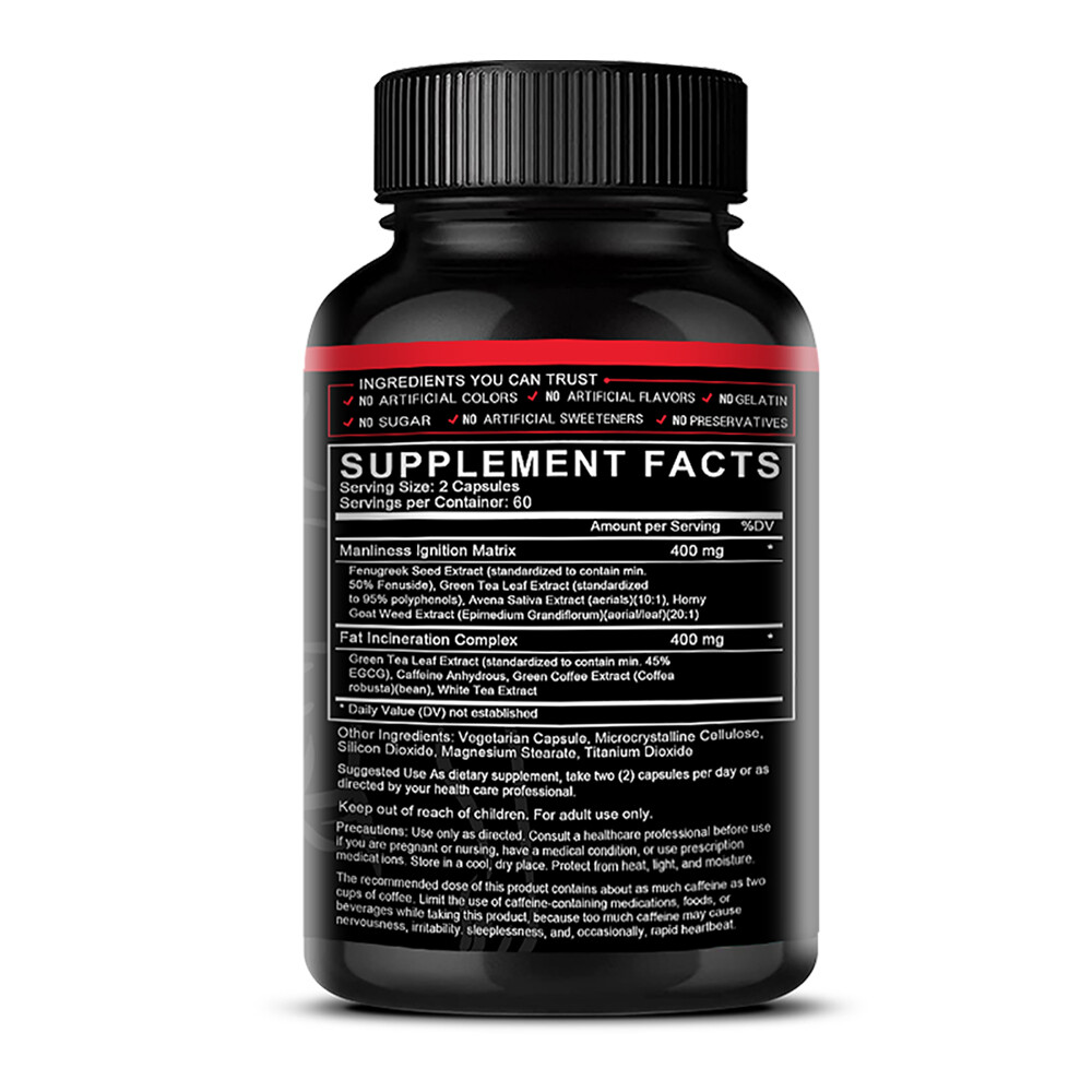 Fat Metabolism Caps For Muscle Building Enhance Performance I Gluten Free 120 CT
