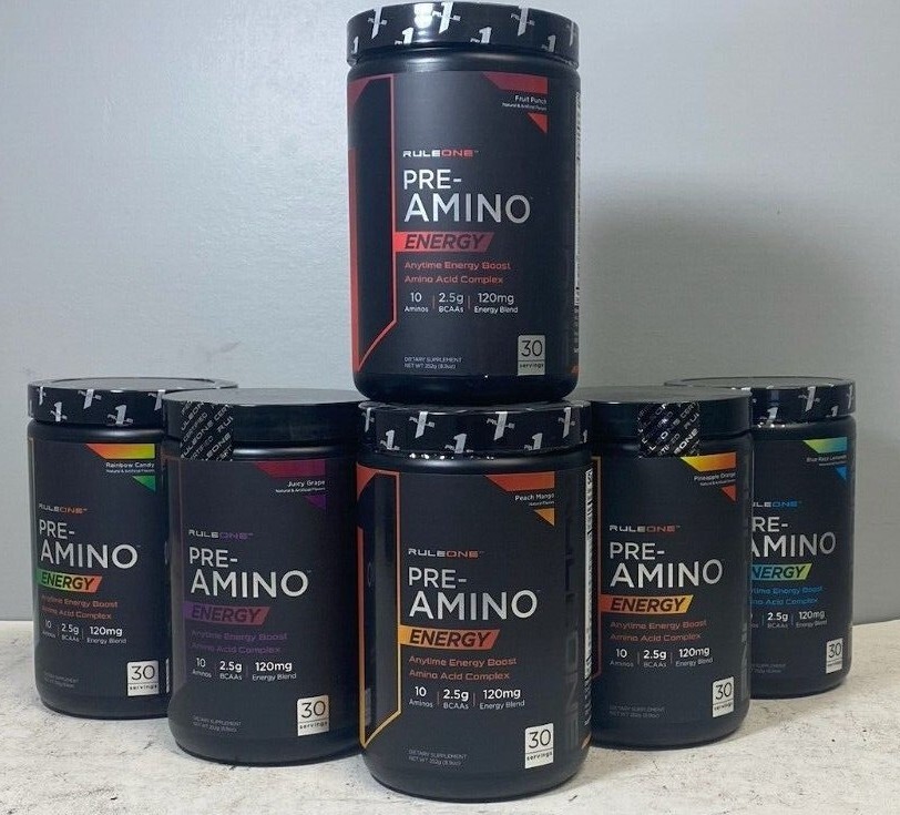 Rule One Pre-Amino Energy 30 Servings Dietary Supplement Anytime Energy Boost