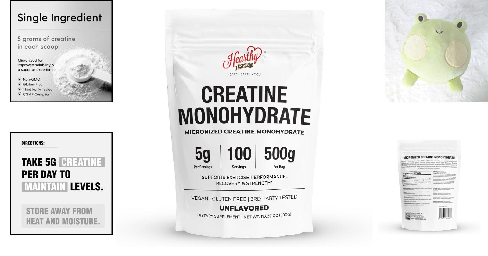 Unflavored Micronized Creatine Monohydrate 500g – Boost Muscle Growth & Recovery
