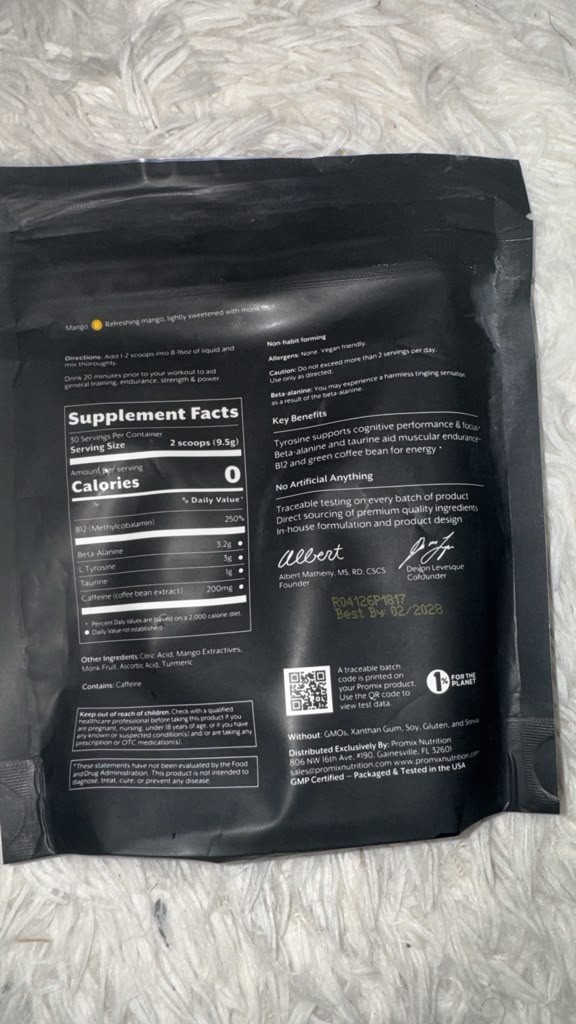 PROMIX Pre-Workout Mango Powder Dietary Supplement 10 oz (285 g)