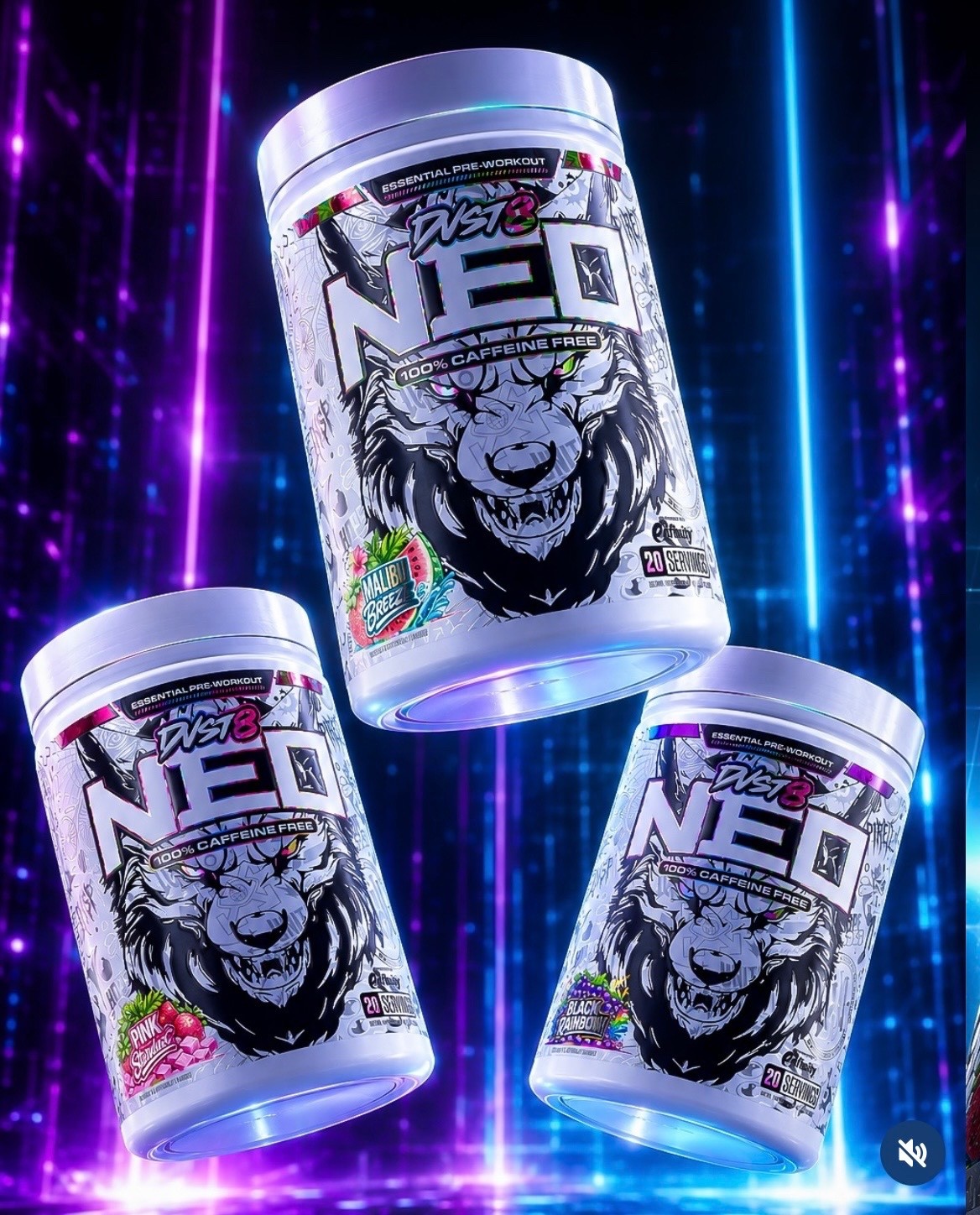 DVST8 NEO: Pre-Workout 200mg Enfinity Paraxant 3 Flavors See description.