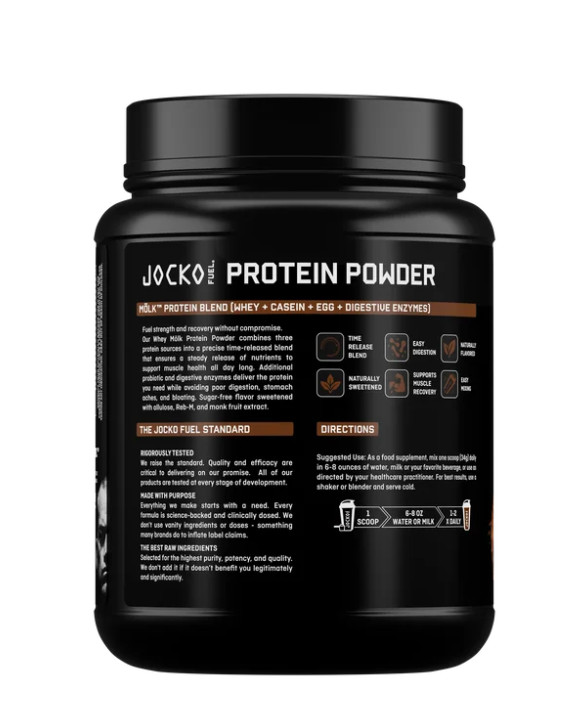 Jocko Fuel Whey Protein Powder Chocolate 22g Protein 18 Servings