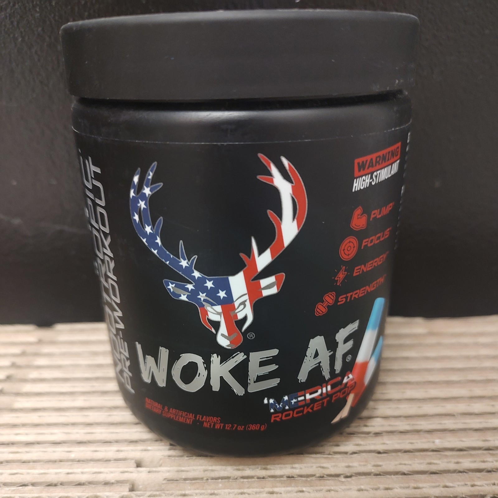 Bucked Up Woke AF ‘Merica Rocket Pop Workout Supplement Powder EXP: 04/2027 New