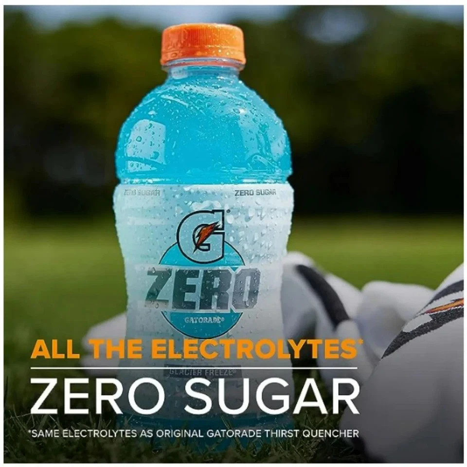 Gatorade Thirst Quencher Zero sugar sports 12 fl oz (Pack of 12) Purple ……..