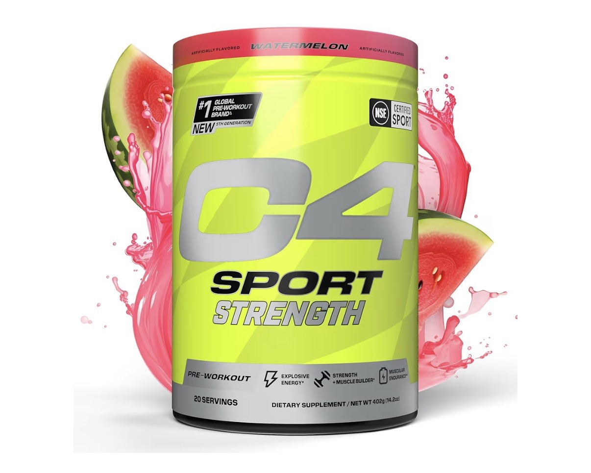 C4 Sport Strength, Pre-Workout, Watermelon, 14.2 oz : 01/2026