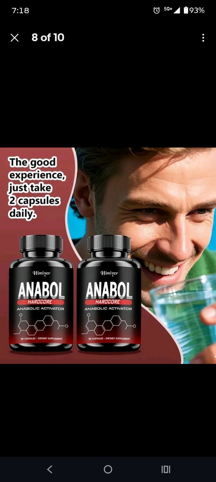 Anabol HardCore Made In USA 1 Bottle 60 Caps Muscle Building + Mental Clarity