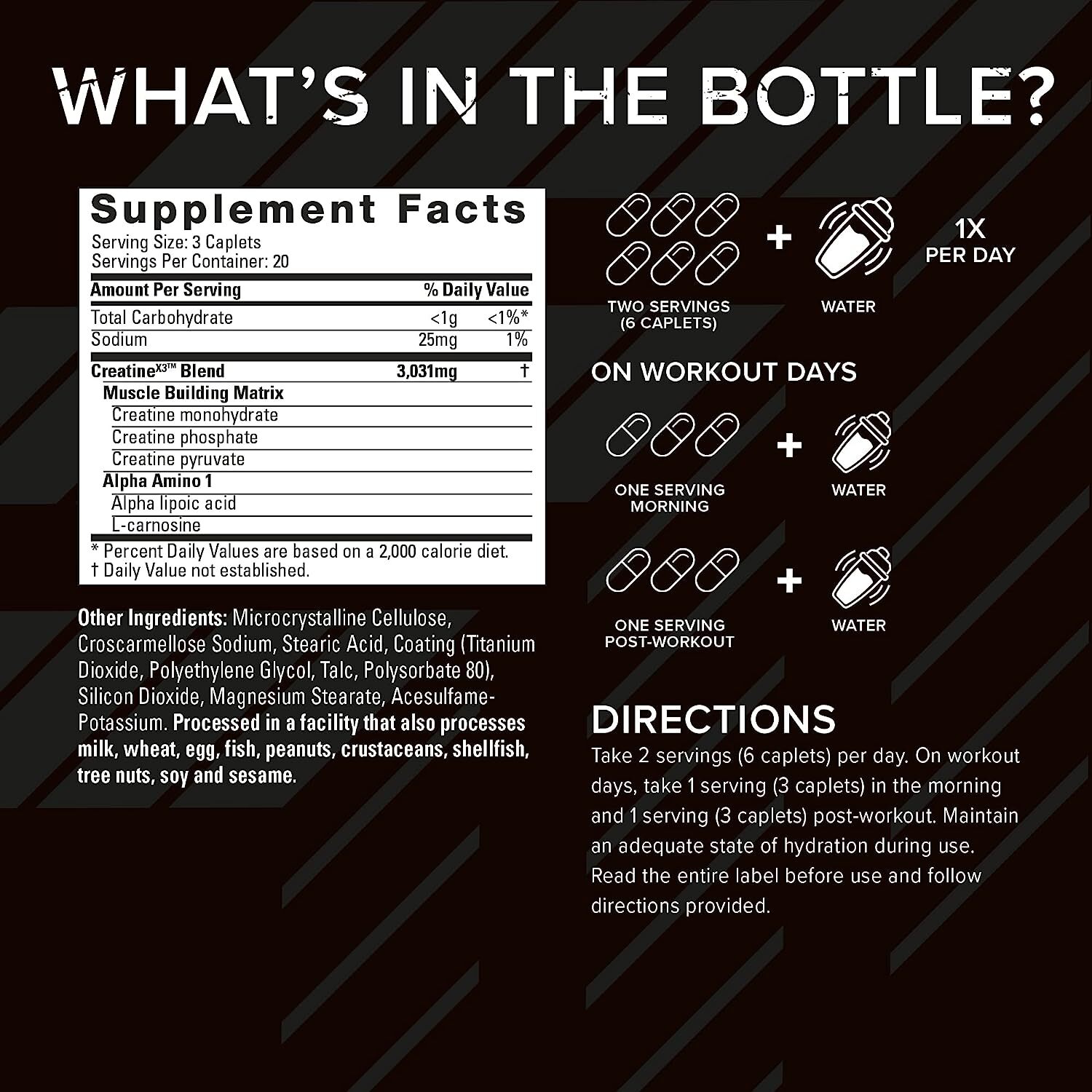 Six Star Elite Series Creatine X3 Micronized Creatine Muscle Builder 60 Pills