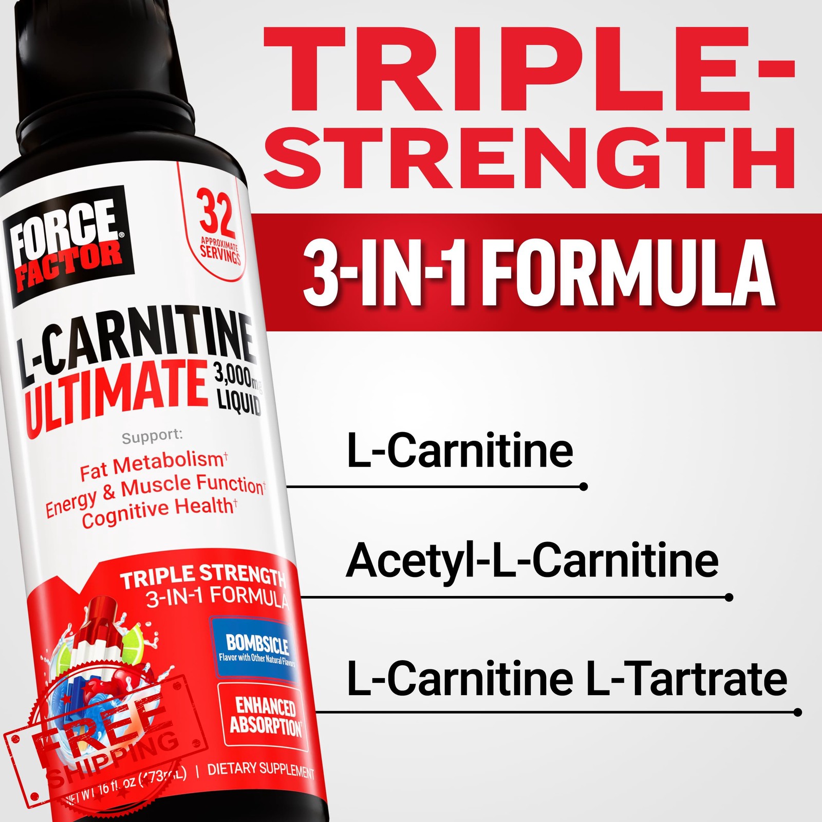Force Factor L-Carnitine Bombsicle 16fl oz