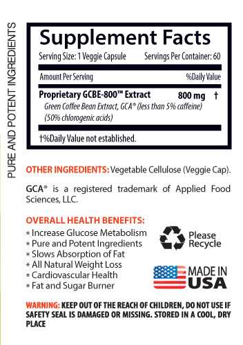 belly fat burn supplements – GREEN COFFEE GCA 800MG 1B – natural fatty acids