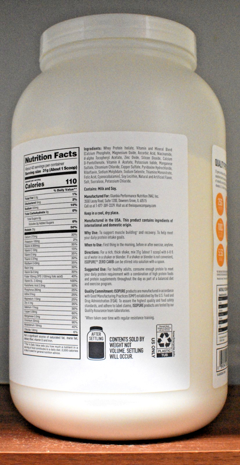 Isopure Vanilla Salted Caramel Zero Carb Protein Powder 3 lb (1.36 kg)