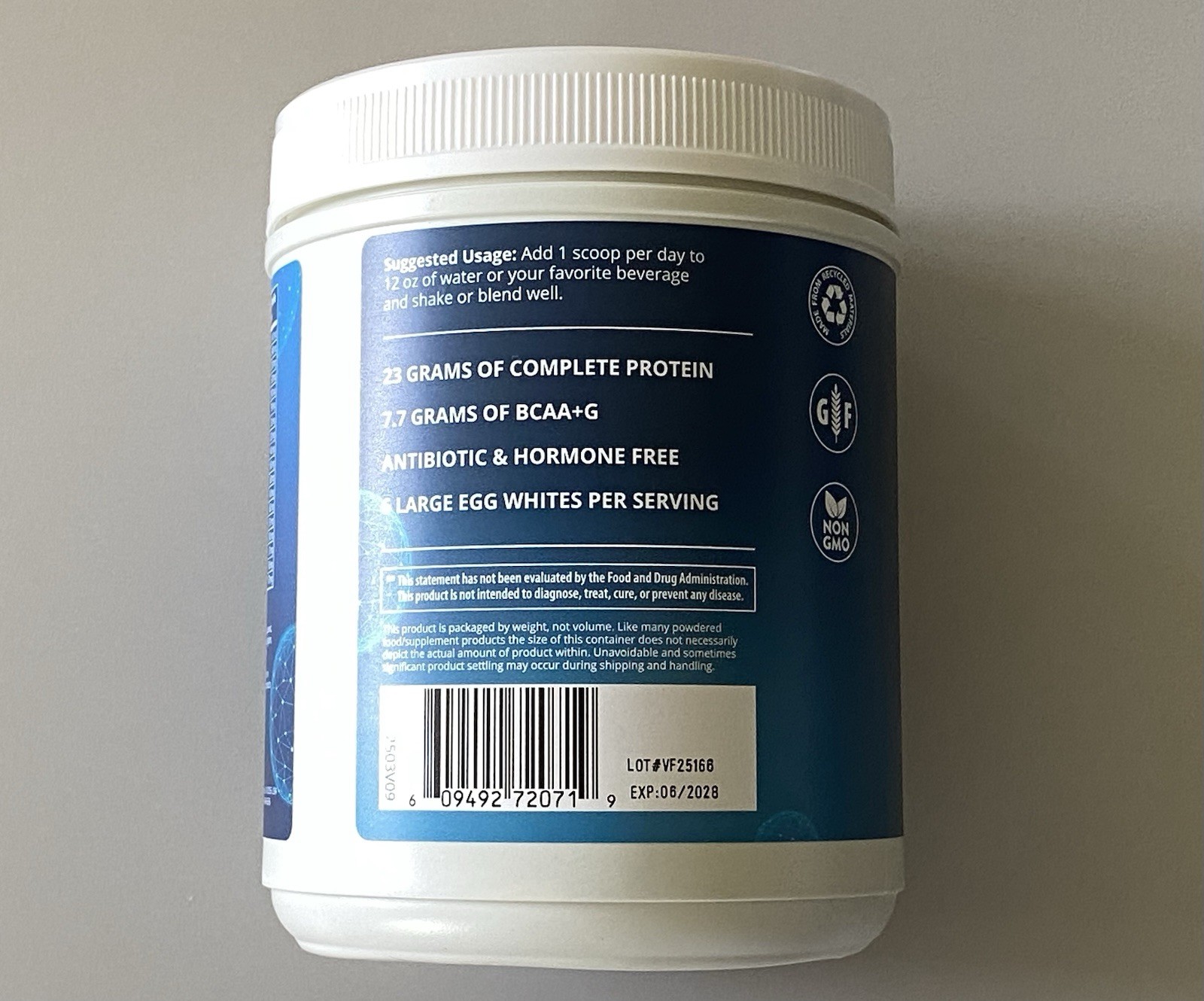 MRM Nutrition Egg White Protein Powder Vanilla Gluten-Free Non-GMO 12 oz